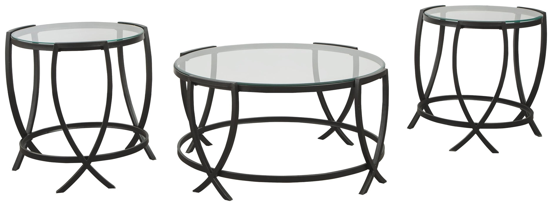 Tarrin - Black - Occasional Table Set (Set of 3) - Simple Home Plus