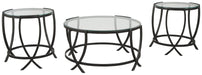 Tarrin - Black - Occasional Table Set (Set of 3) - Simple Home Plus