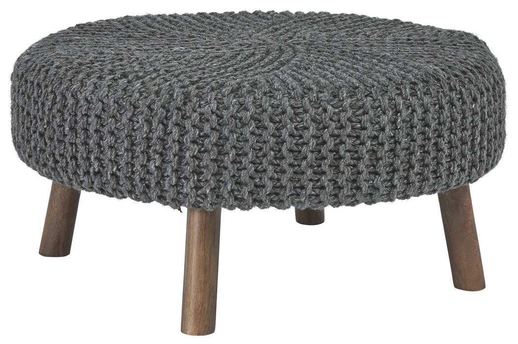 Jassmyn - Charcoal - Oversized Accent Ottoman