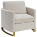 Corliss - Upholstered Arched Arms Chair - Beige - Simple Home Plus