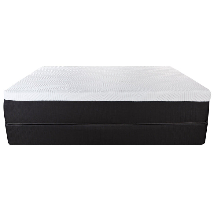 13" Twin Long Lux Memory Foam And Wrapped Coil Mattress - White / Black