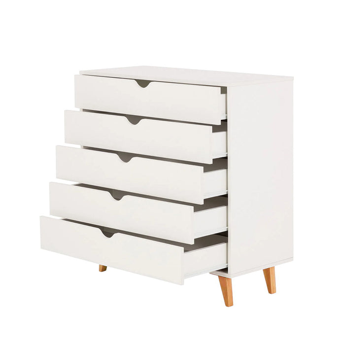 Dresser 5 Drawer - White