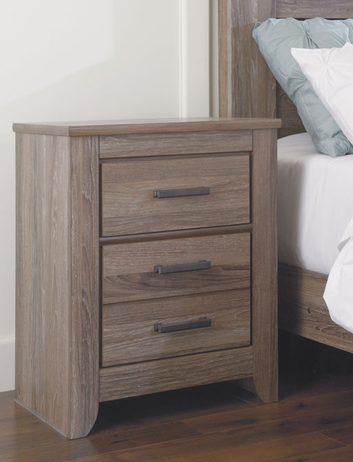 Zelen - Warm Gray - Two Drawer Night Stand - Simple Home Plus