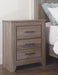 Zelen - Warm Gray - Two Drawer Night Stand - Simple Home Plus