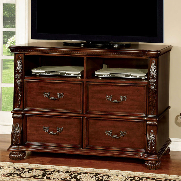 Arthur - Media Chest - Brown Cherry - Simple Home Plus