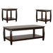 Dixon - 3 Piece Coffee Table Set - Espresso - Simple Home Plus