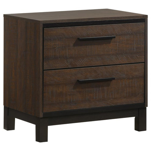 Edmonton - 2-Drawer Nightstand - Rustic Tobacco - Simple Home Plus