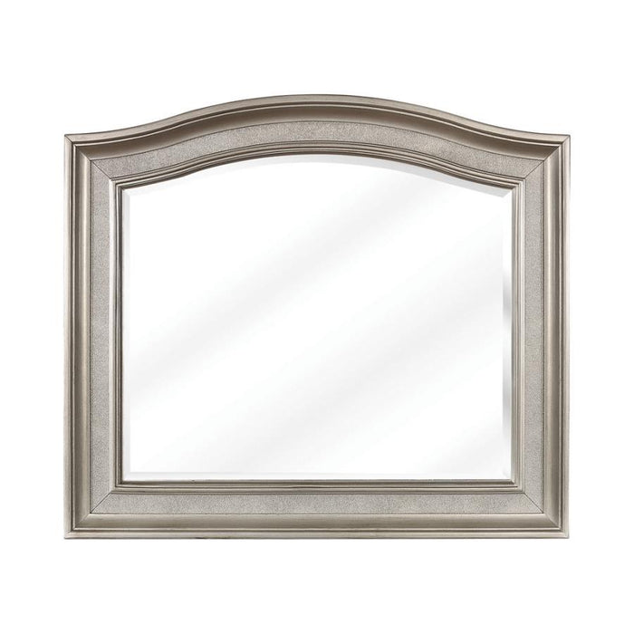 Bling Game - Arched Dresser Mirror - Metallic Platinum - Simple Home Plus