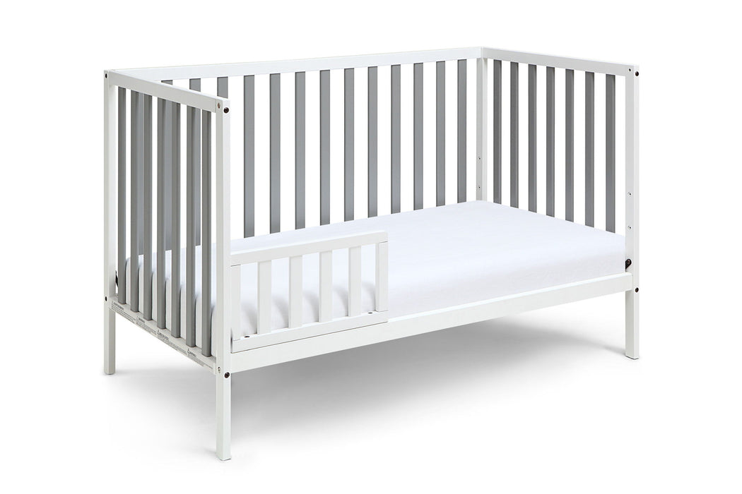 Standard Three In One Convertible Crib - Gray / White