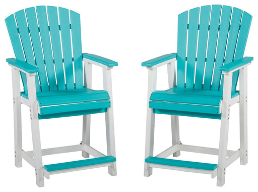 Eisely - Turquoise / White - Barstool (Set of 2) - Simple Home Plus
