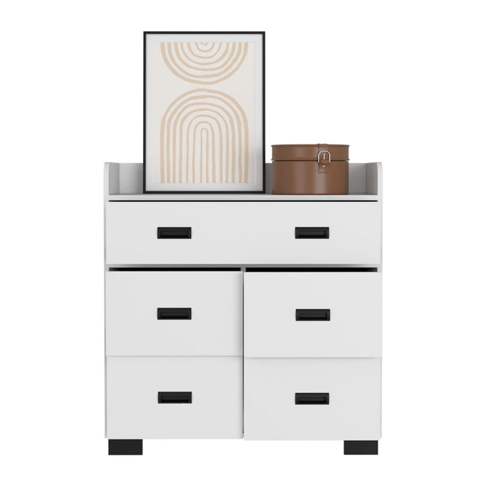 5 Drawer Dresser - White