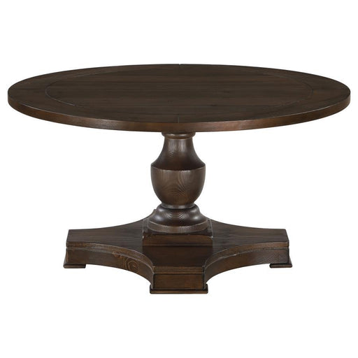 Morello - Round Coffee Table With Pedestal Base - Coffee - Simple Home Plus