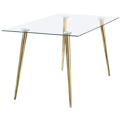 Gilman - Rectangle Glass Top Dining Table - Simple Home Plus