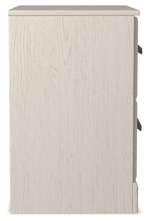 Stelsie - White - Two Drawer Night Stand - Simple Home Plus