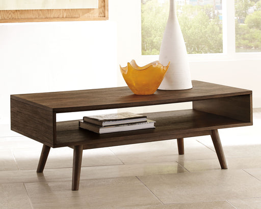 Kisper - Dark Brown - Rectangular Cocktail Table - Simple Home Plus