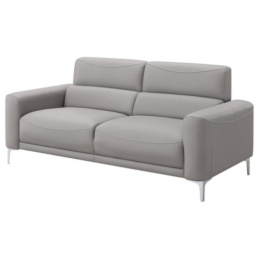 Glenmark - Track Arm Upholstered Sofa - Taupe - Simple Home Plus