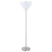 Anya - Metal Base Floor Lamp - Chrome And Crystal - Simple Home Plus