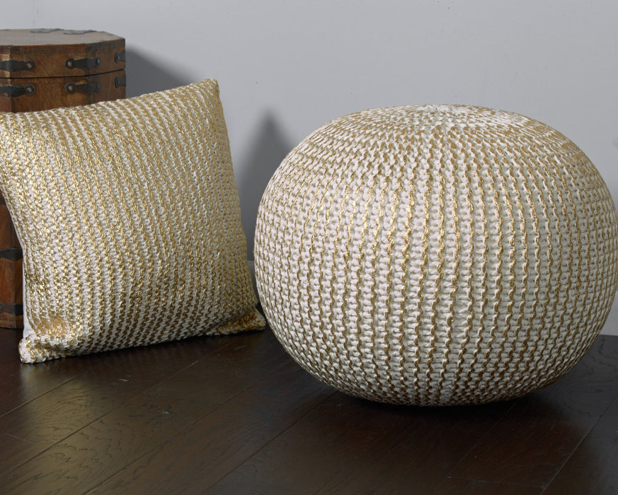 Cotton Ottoman - Gold