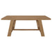 Sharon - Rectangular Trestle Base Dining Table - Blue And Brown - Simple Home Plus