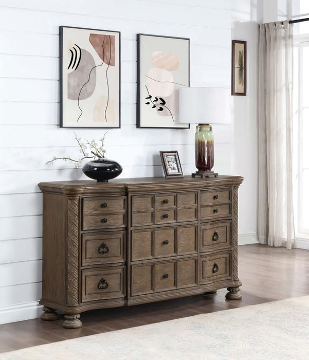 Emmett - 9-Drawer Dresser - Walnut - Simple Home Plus