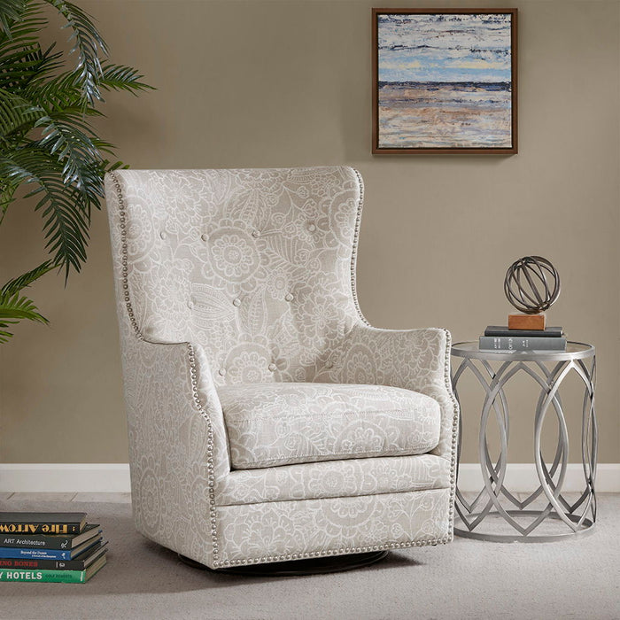 Ella - Swivel Glider Chair - Cream