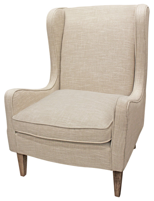 Linen Solid Color Lounge Chair - Natural