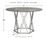 Madanere - Chrome Finish - Round Dining Room Table - Simple Home Plus