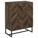 Carolyn - 2-Door Accent Cabinet - Rustic Oak And Gunmetal - Simple Home Plus