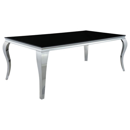 Carone - Rectangular Glass Top Dining Table - Simple Home Plus