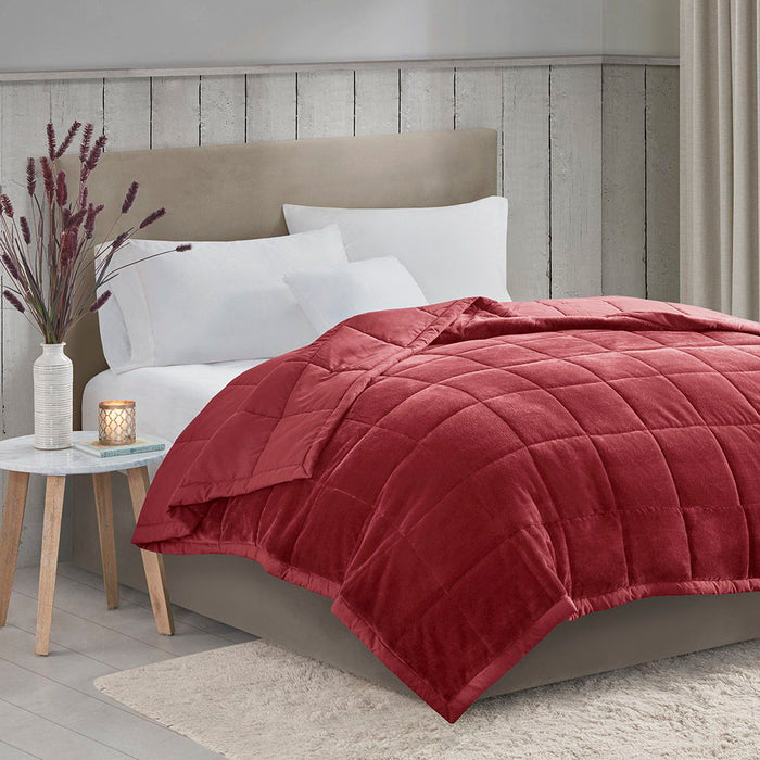 Coleman - Reversible HeiQ Smart Temperature Down Alternative Blanket - Burgundy