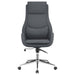 Cruz - Upholstered Office Chair With Padded Seat - Gray And Chrome - Simple Home Plus