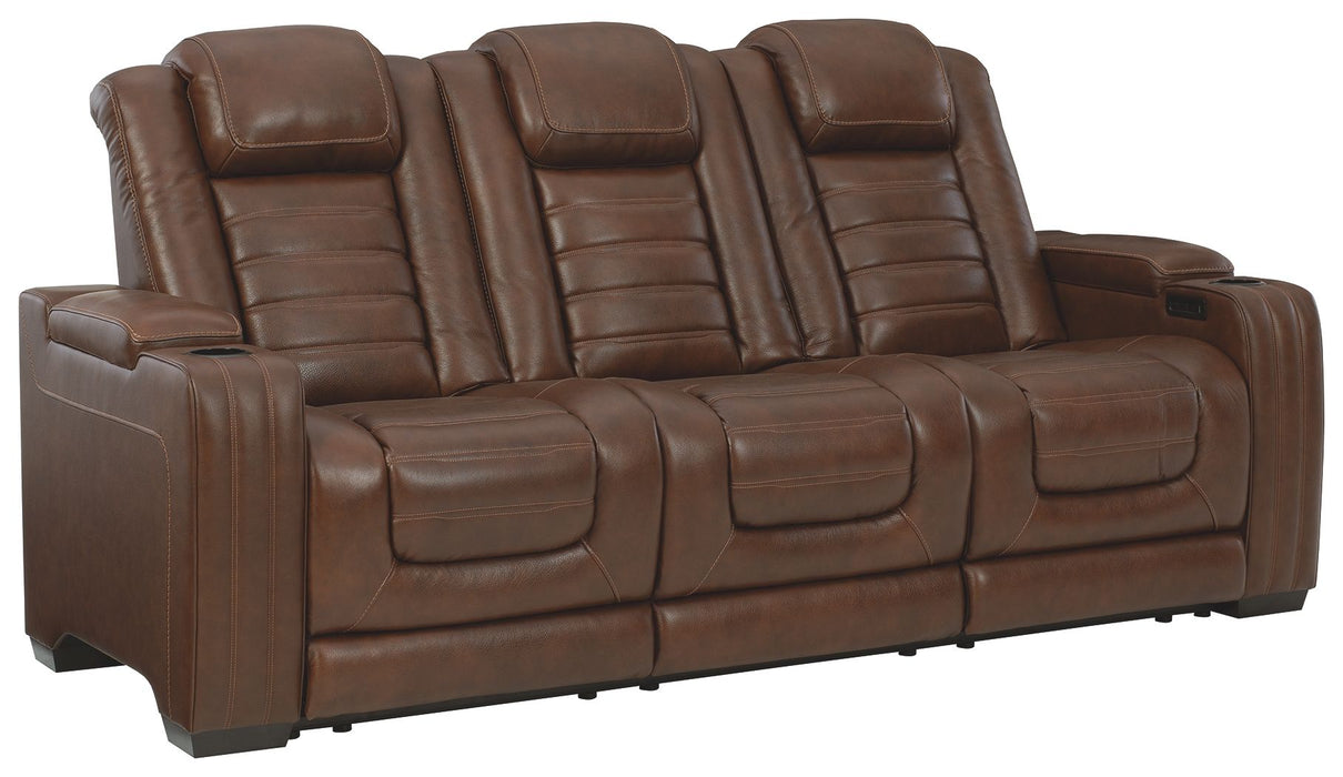 Backtrack - Chocolate - Pwr Rec Sofa With Adj Headrest - Simple Home Plus