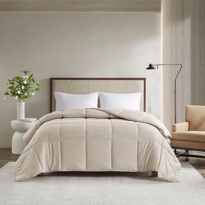 Winfield - 300 Thread Count Cotton Shell Luxury Down Alternative King Comforter - Tan