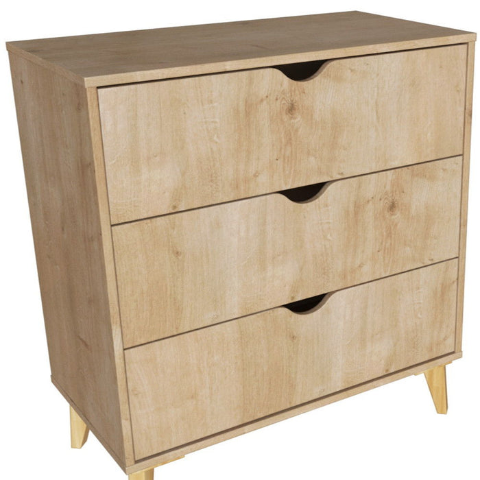 Three Drawer Dresser - Natural