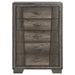 Janine - 5-Drawer Chest - Gray - Simple Home Plus