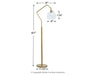 Marilee - Antique Brass Finish - Metal Floor Lamp - Simple Home Plus