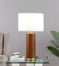 Aziel - Drum Shade Bedside Table Lamp - Cappuccino And Gold - Simple Home Plus