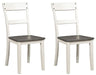 Nelling - White / Brown / Beige - Dining Room Side Chair (Set of 2) - Simple Home Plus