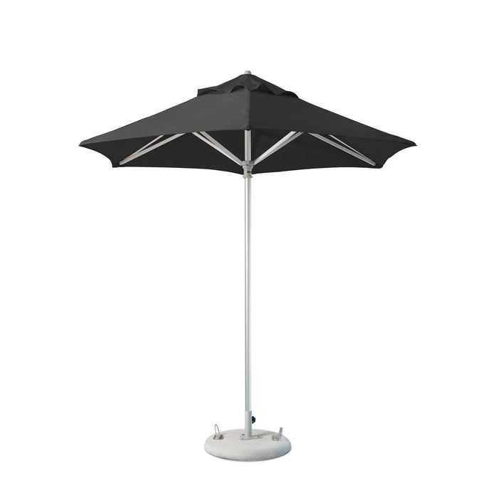 Polyester, Round Market Patio Umbrella - Black