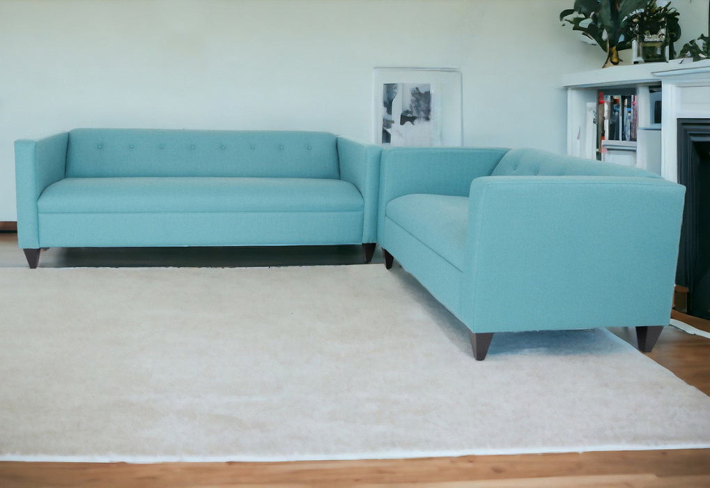 2 Piece Polyester Blend Seating Set - Teal Blue