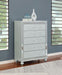 Gunnison - 5-Drawer Chest - Silver Metallic - Simple Home Plus