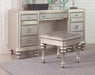 Bling Game - 9-Drawer Vanity Desk - Metallic Platinum - Simple Home Plus