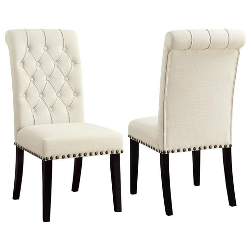 Alana - Tufted Back Upholstered Side Chairs (Set of 2) - Beige - Simple Home Plus