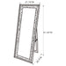 Carisi - Rectangular Standing Mirror With LED Lighting - Silver - Simple Home Plus