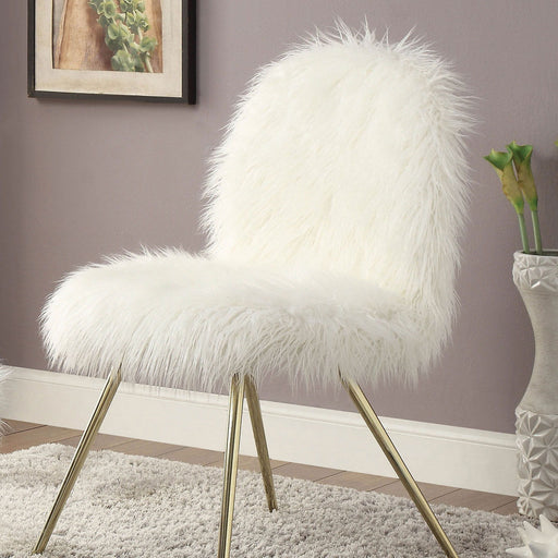 Caoimhe - Accent Chair - White / Gold - Simple Home Plus