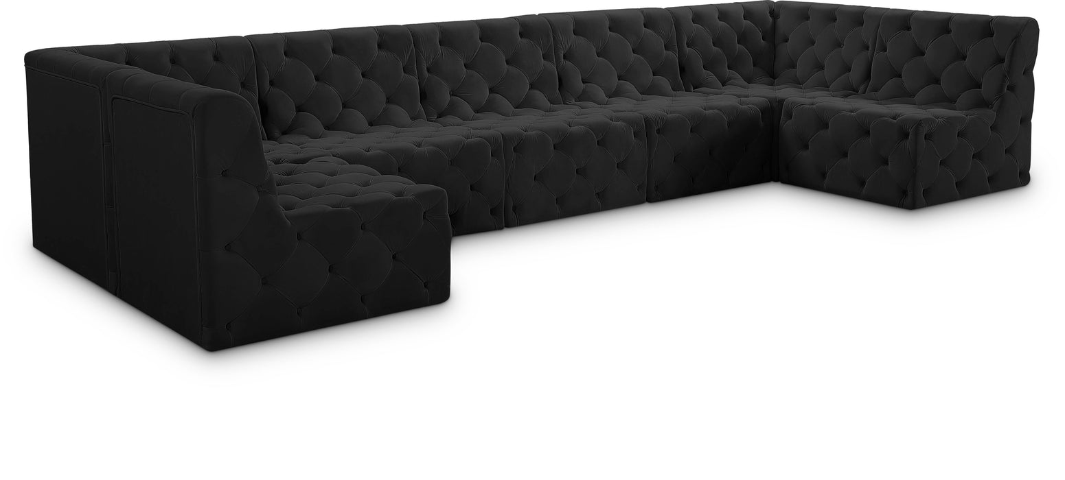 Tuft - Modular Sectional 7 Piece - Black - Fabric