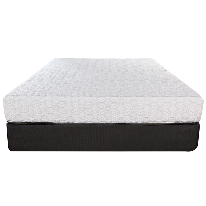 8" Full Three Layer Gel Infused Memory Foam Smooth Top Mattress - White / Black