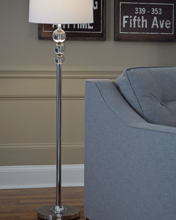 Joaquin - Clear / Chrome Finish - Crystal Floor Lamp - Simple Home Plus