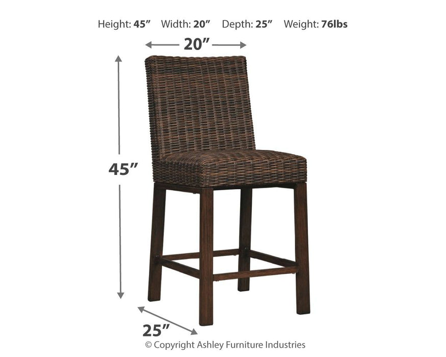 Paradise - Medium Brown - Barstool (Set of 2) - Simple Home Plus