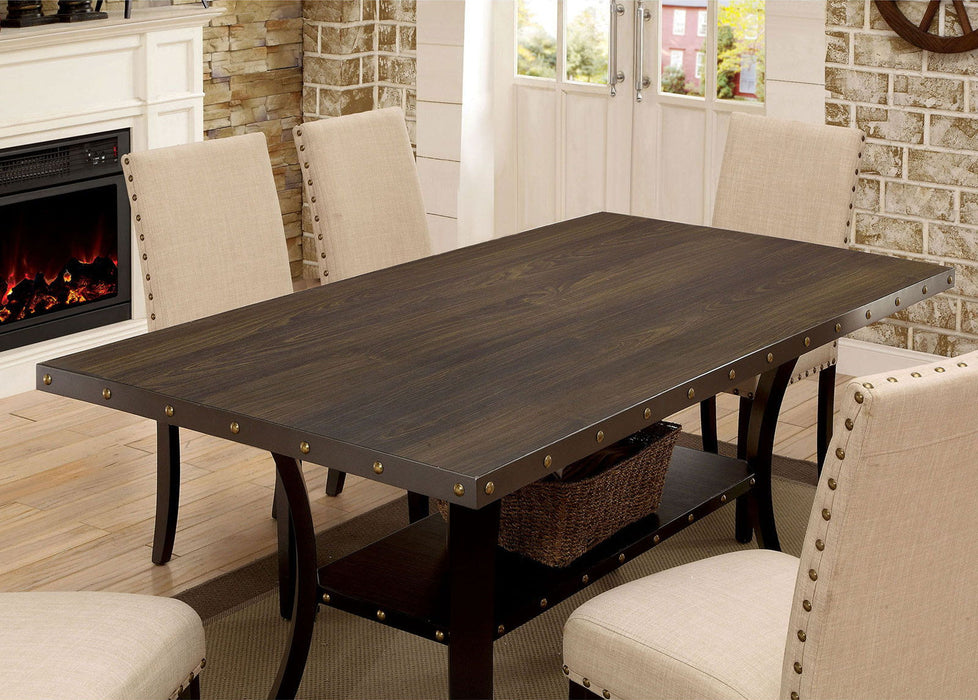 Kaitlin - Dining Table - Light Walnut / Beige - Simple Home Plus